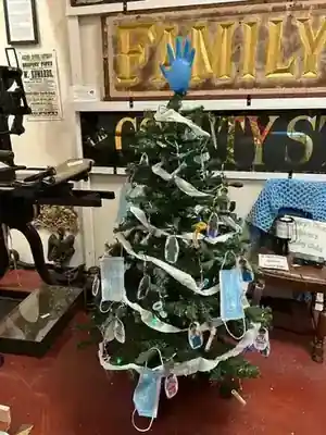 Decorated Christmas tree supporting a League of Friends fundraising activity